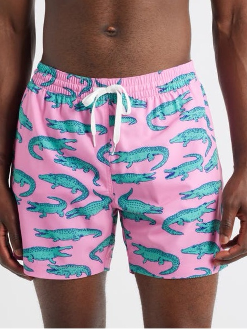 Chubbies The Glades Lined 5.5-Inch Swim Trunks Pink Alligator Print Medium